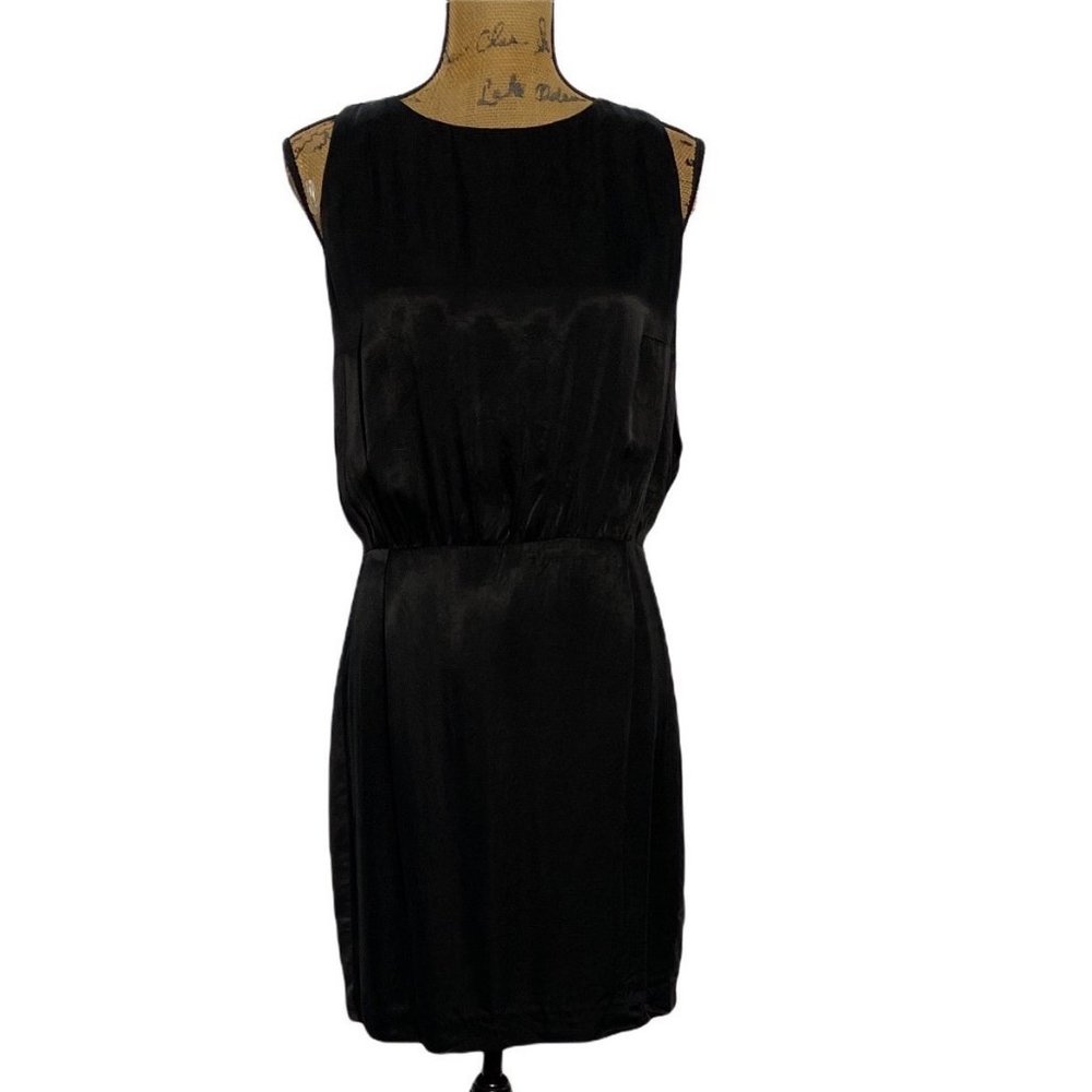 Rebecca‎ Taylor M Dress Black Sheer Mesh Lined Sides Top Detail Zipper Lined